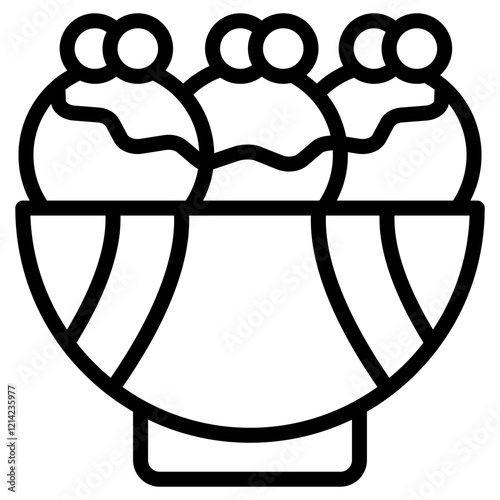 Banana Split Vector Design Icon Style