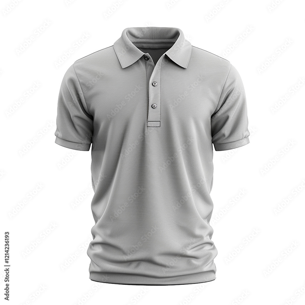 Classic Light Gray Men's Short Sleeve Polo Shirt Mockup Classic Light Gray Men's Short Sleeve Polo Shirt Mockup