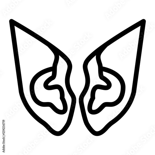 Elf Ears Vector Design Icon Style