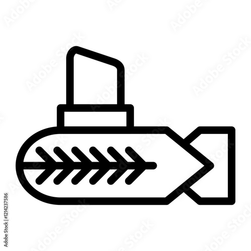Submarine Vector Design Icon Style