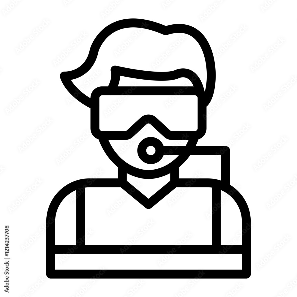 Oceanographer Vector Design Icon Style Oceanographer Vector Design Icon Style
