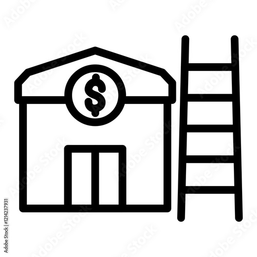 Property ladder Vector Design Icon Style