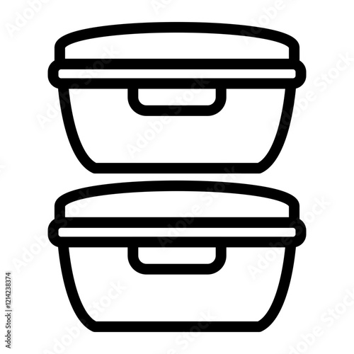 Prep containers Vector Design Icon Style