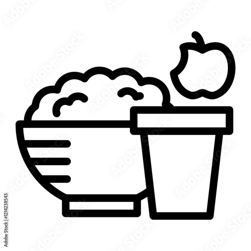 Breakfast prep Vector Design Icon Style