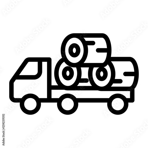 Log truck Vector Design Icon Style