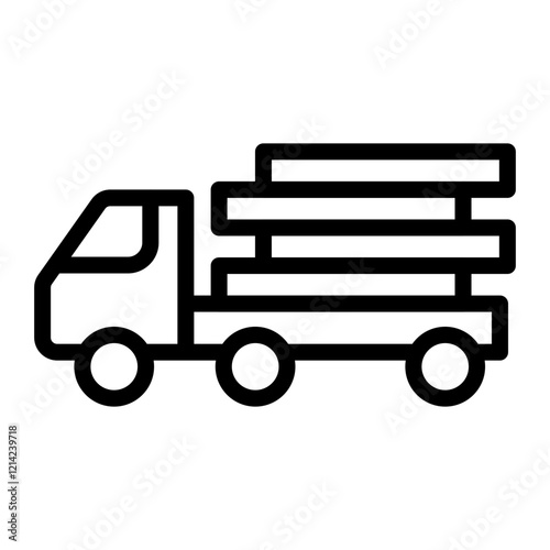 Timber transport Vector Design Icon Style