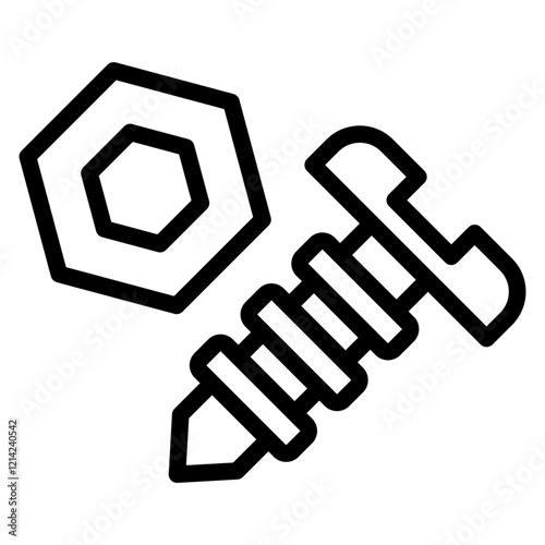 Nuts and Bolts Vector Design Icon Style