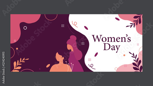 Women's Day Celebration with Elegant Abstract Design