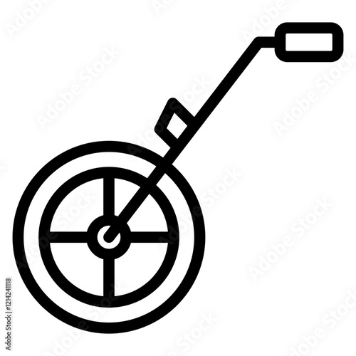 Measuring Wheel Vector Design Icon Style
