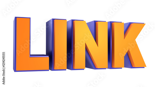 Realistic Link 3d Text