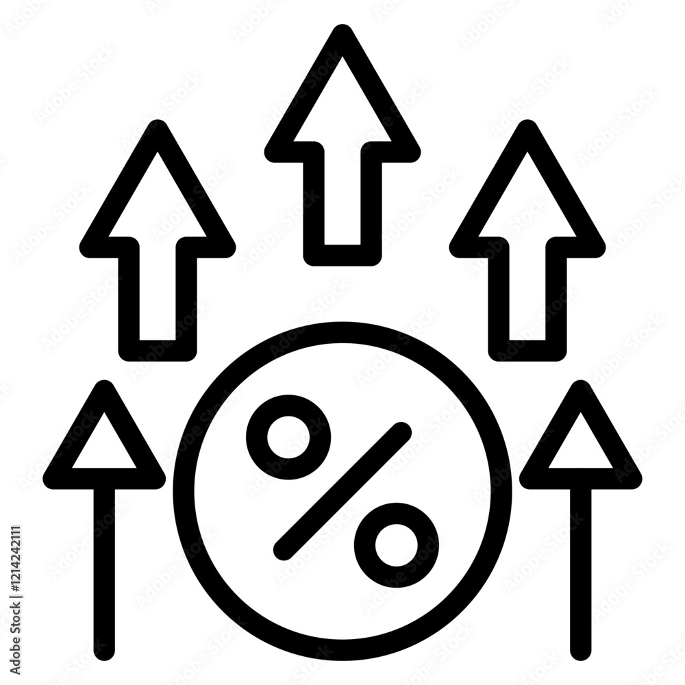 Interest Rate Vector Design Icon Style