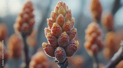 Close-up of vibrant orange flower buds.