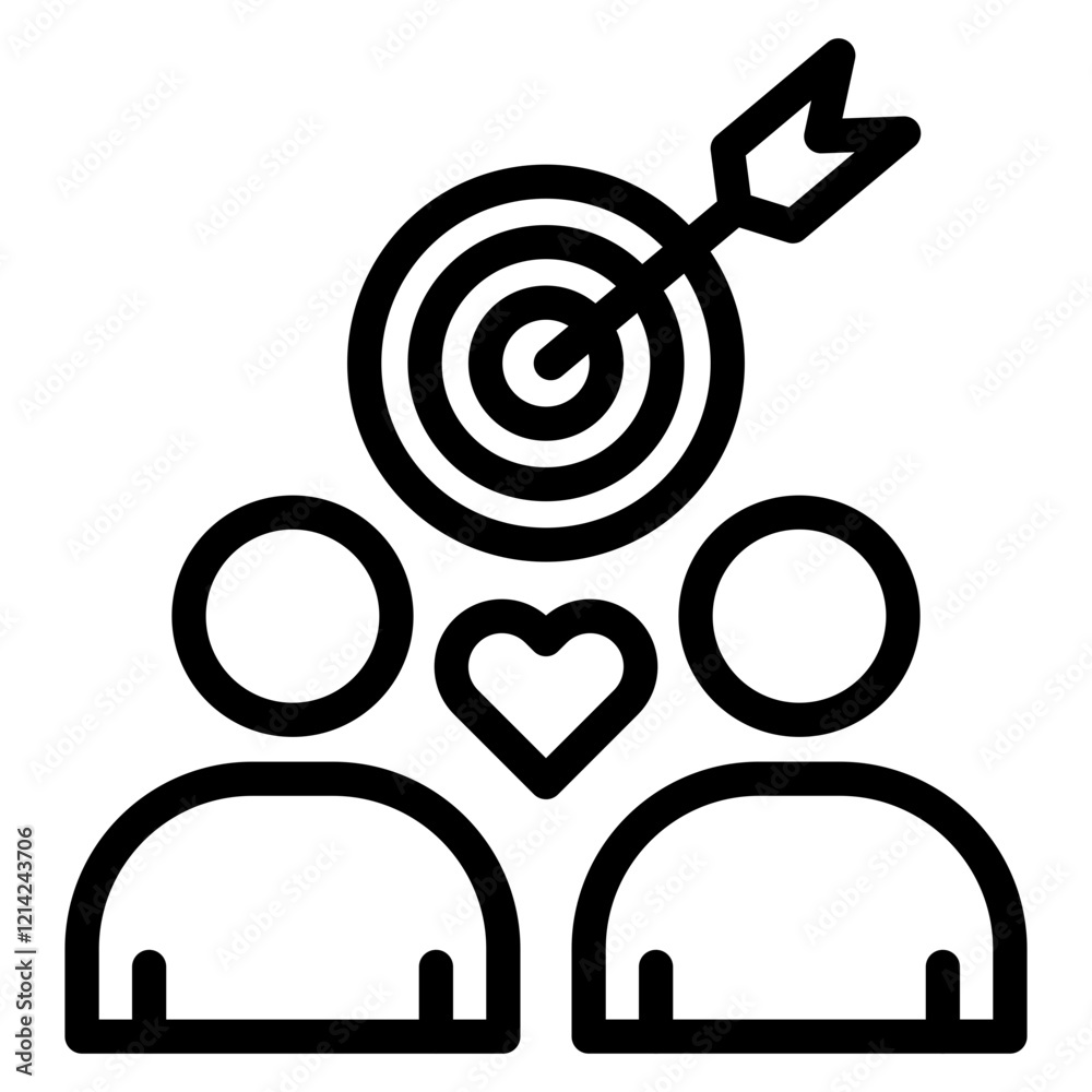 Relationship Goals Vector Design Icon Style Relationship Goals Vector Design Icon Style
