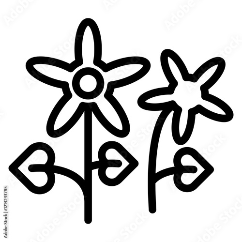 Virtual Flowers Vector Design Icon Style