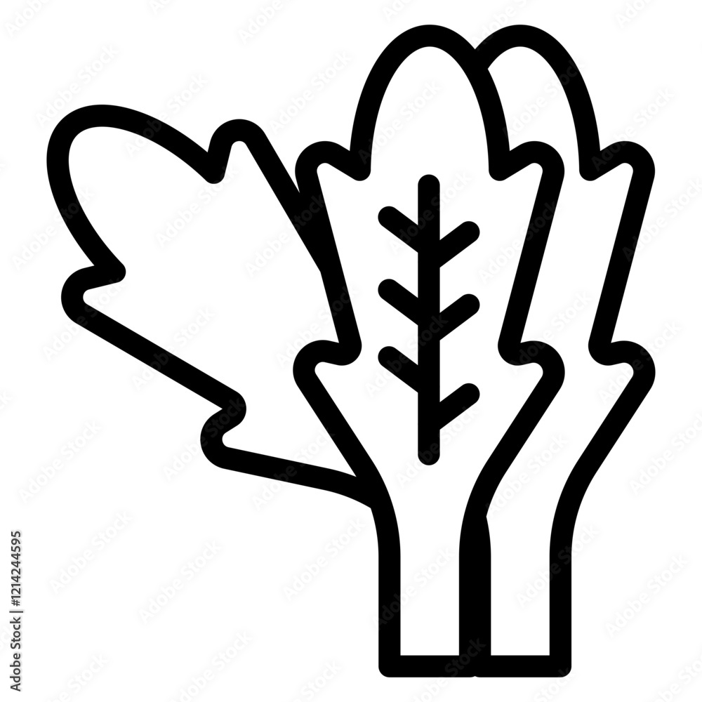 Obraz premium Arugula Vector Design Icon Style
