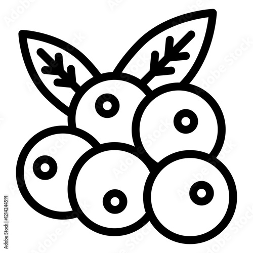 Blueberries Vector Design Icon Style