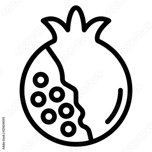 Pomegranate Vector Design Icon Style