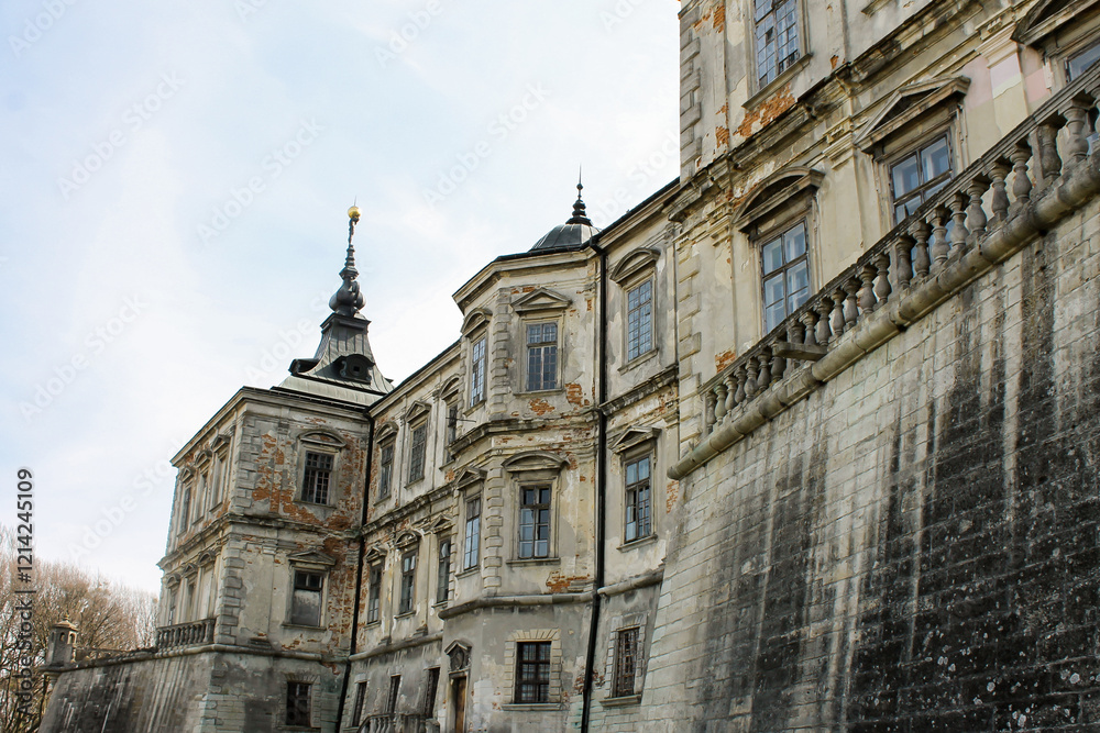 Obraz premium Part of Pidhirtsi Castle building near Lviv, Ukraine