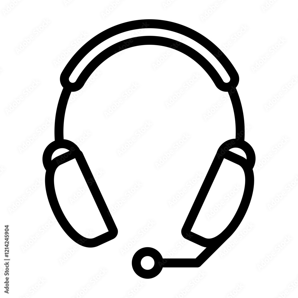 Headset Vector Design Icon Style Headset Vector Design Icon Style