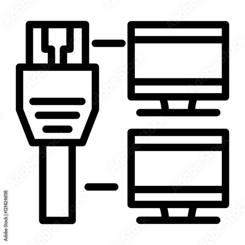 LAN Connection Vector Design Icon Style