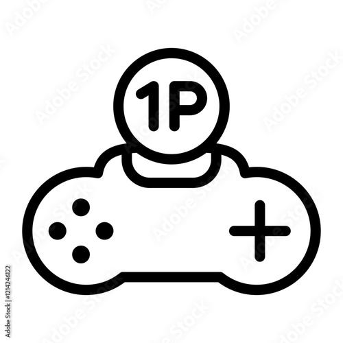 Single Player Vector Design Icon Style