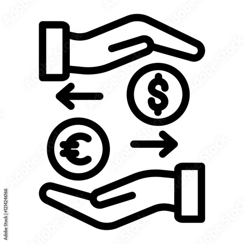 Exchange Vector Design Icon Style