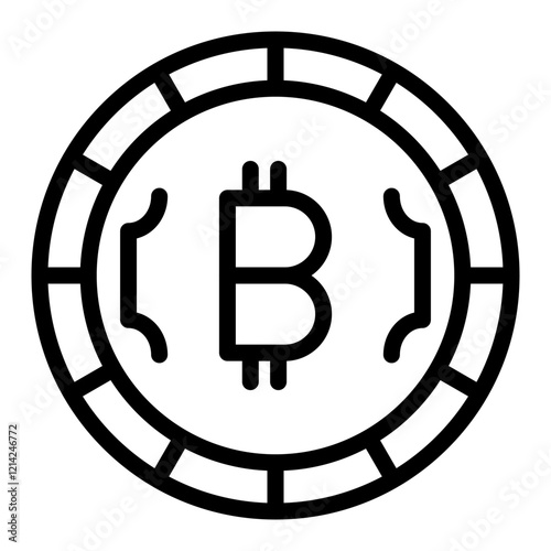 Bitcoin Vector Design Icon Style