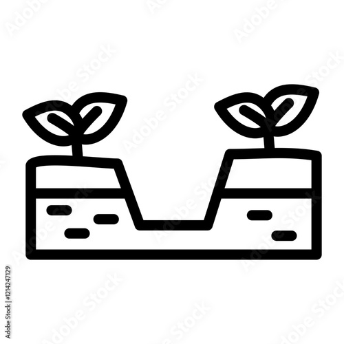Ditch Vector Design Icon Style