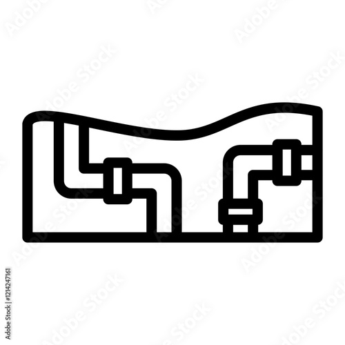 Irrigation Trench Vector Design Icon Style