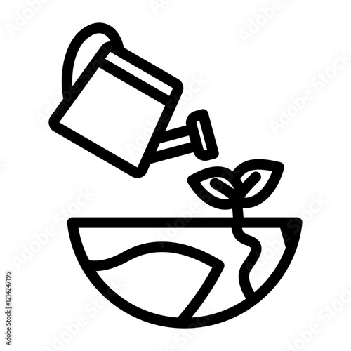 Watering Globe Vector Design Icon Style