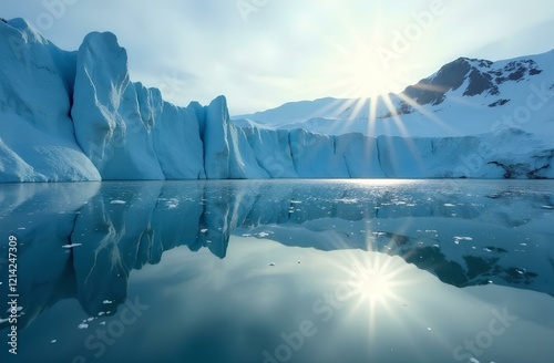 Arctic nature - glaciers in the sun photo