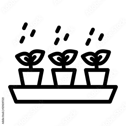Watering Tray Vector Design Icon Style