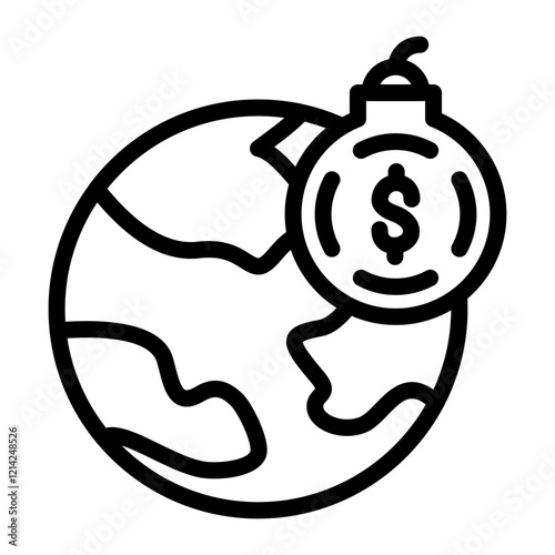 National Debt Vector Design Icon Style