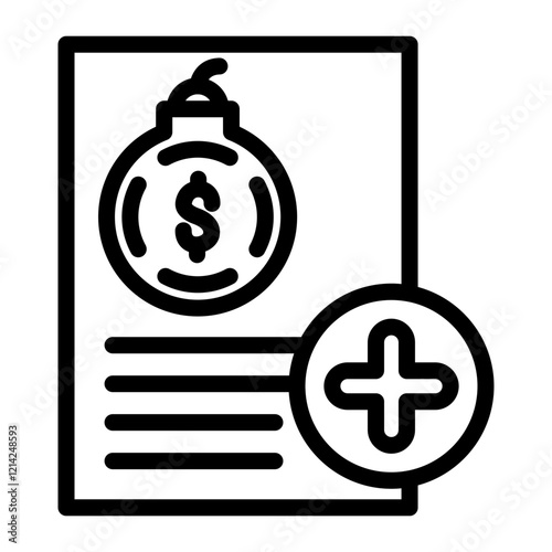 Medical Debt Vector Design Icon Style