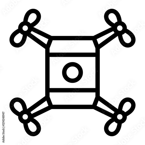 Quadcopter Vector Design Icon Style