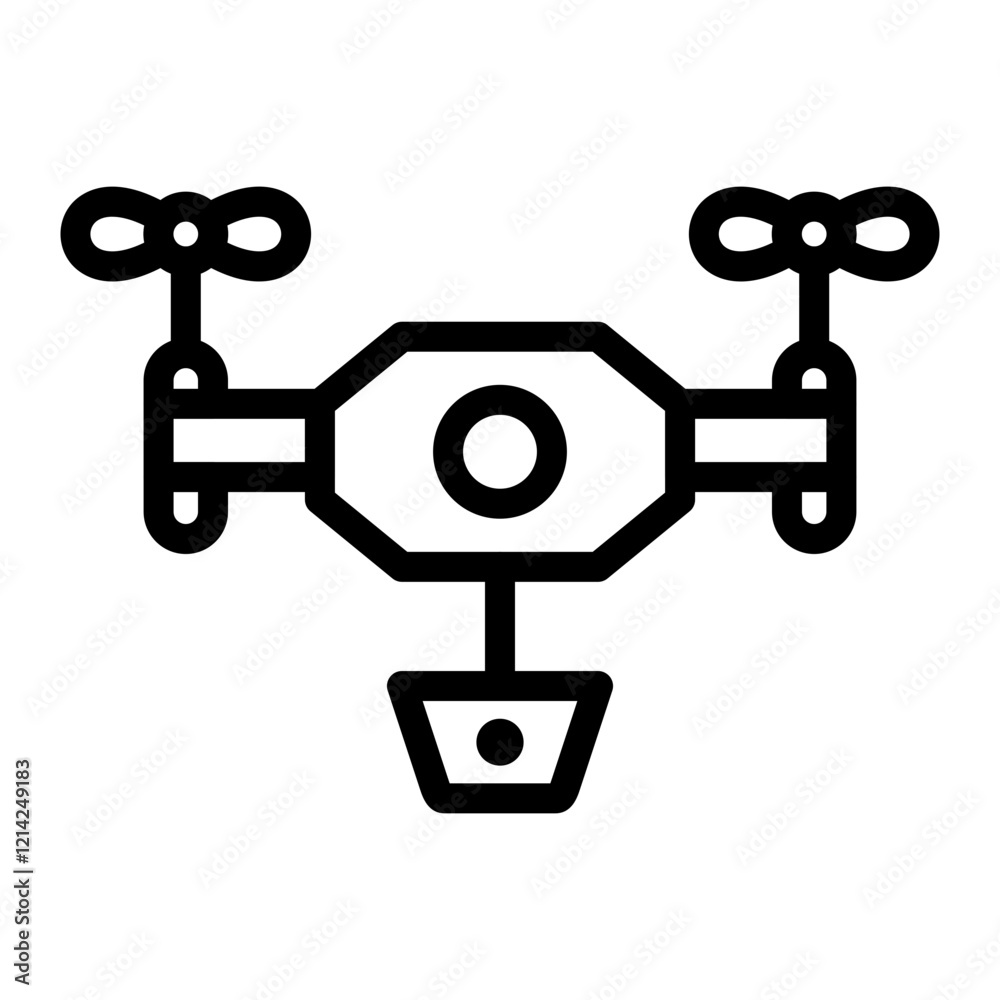 Drone Lights Vector Design Icon Style Drone Lights Vector Design Icon Style