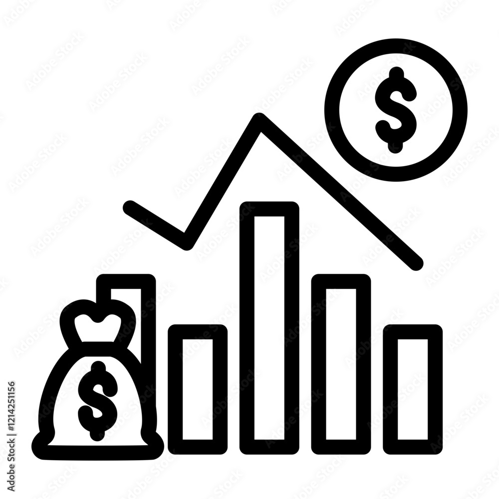 Recessionary Period Vector Design Icon Style Recessionary Period Vector Design Icon Style