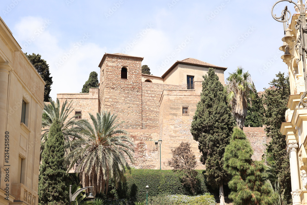 View of the Alcazaba de Malaga, Andalusia, Spain View of the Alcazaba de Malaga, Andalusia, Spain