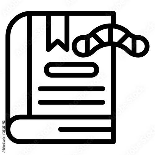 Bookworm Vector Design Icon Style