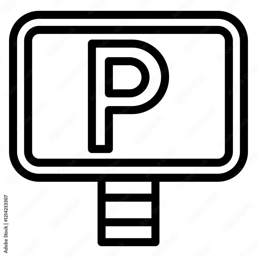 Parking Vector Design Icon Style Parking Vector Design Icon Style