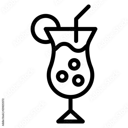 Tropical drink Vector Design Icon Style