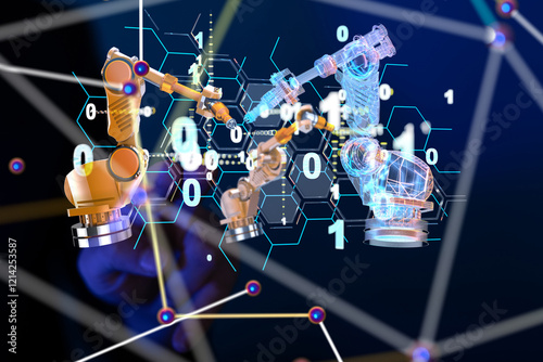 Neural network 3D illustrat...