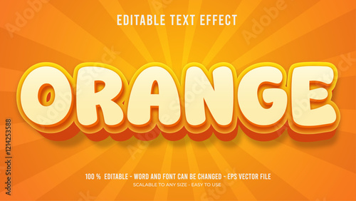 orange editable text effect
