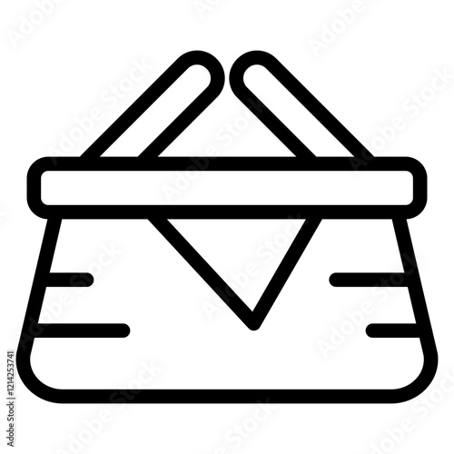 Picnic basket Vector Design Icon Style