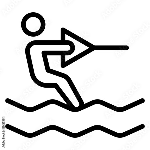 Water skis Vector Design Icon Style
