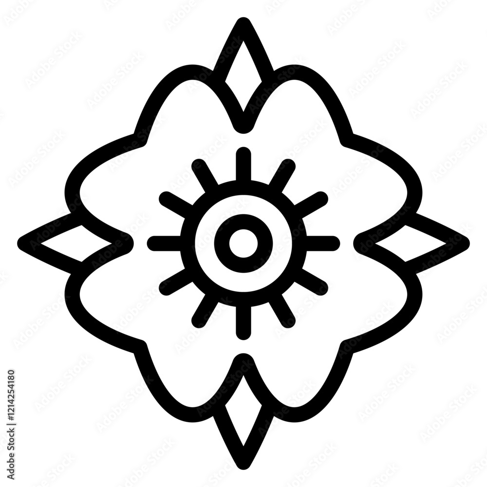 Tropical flower Vector Design Icon Style Tropical flower Vector Design Icon Style