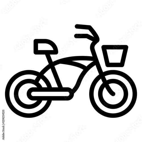 Beach cruiser Vector Design Icon Style