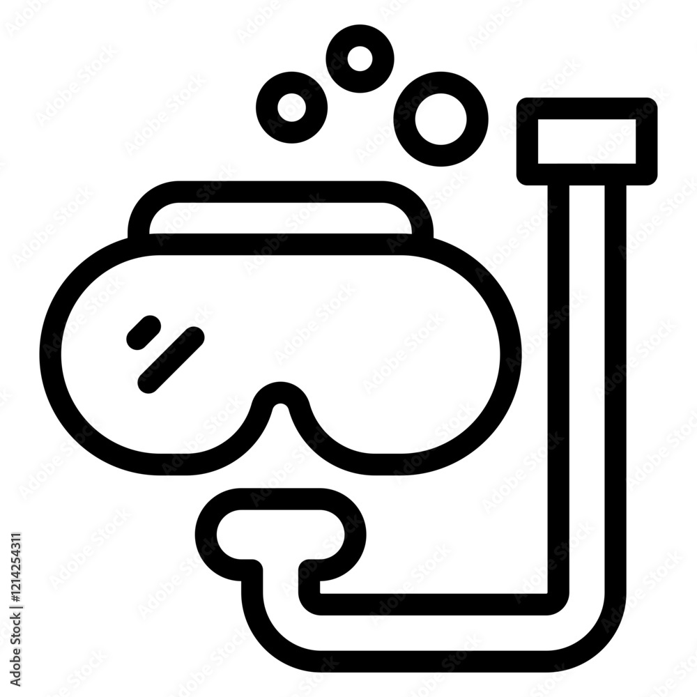 Diving mask Vector Design Icon Style Diving mask Vector Design Icon Style