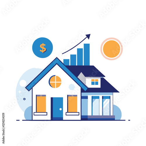 Real estate investment showing increasing value
