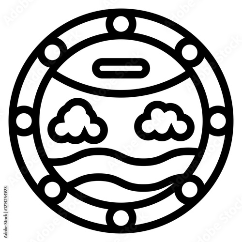 Porthole Vector Design Icon Style
